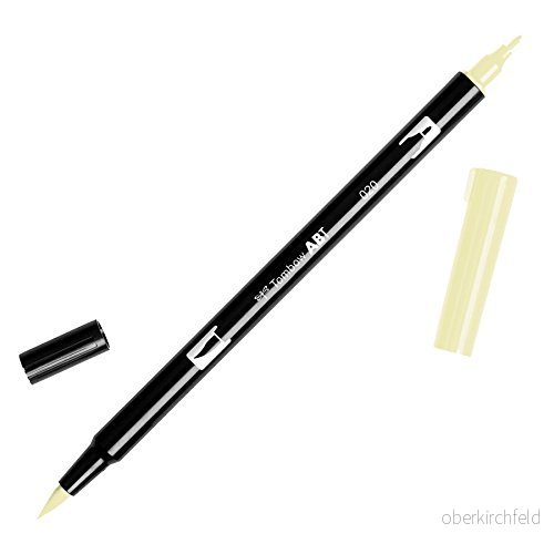 Tombow ABT 020 fiberpenna dubbla borstar penna med två spetsar peach 4901991901115
