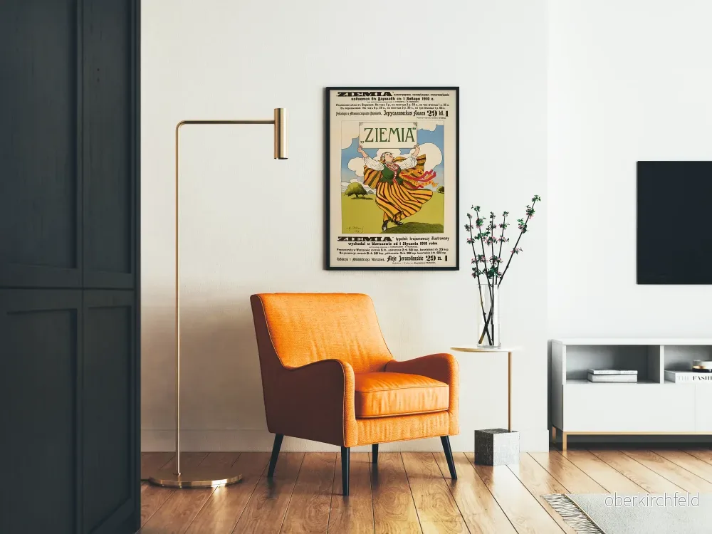 Vintageposter 'Ziemia' 1910 – Retro väggdekoration Polen - Bild 2