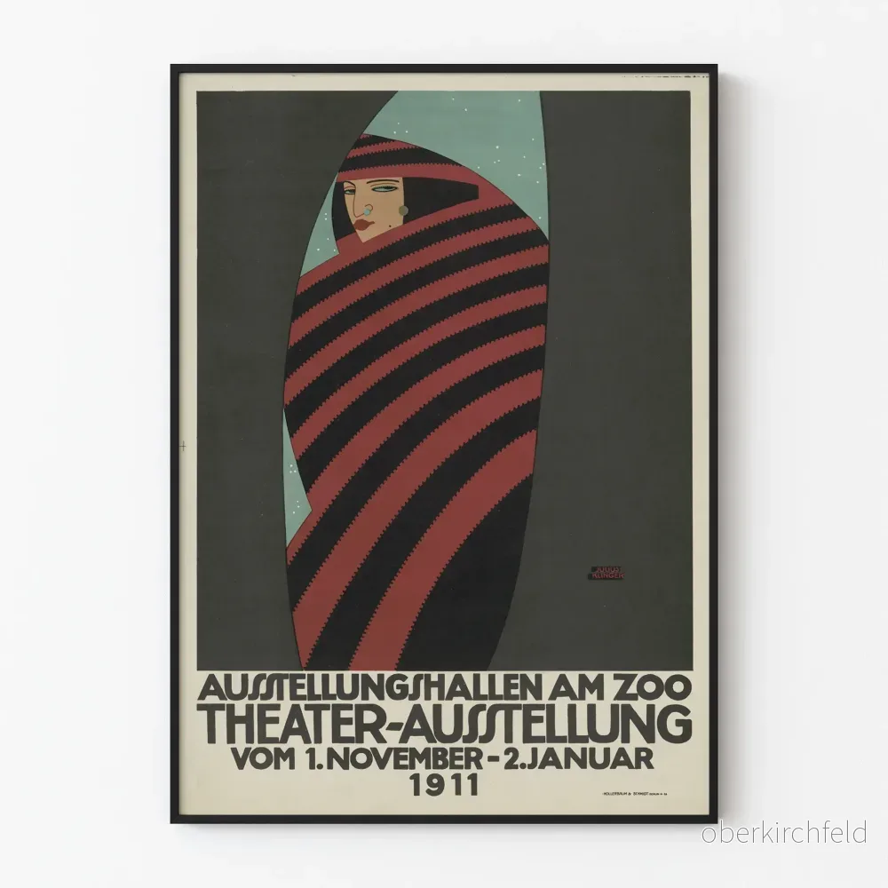 Vintage affisch för teaterutställning 1911