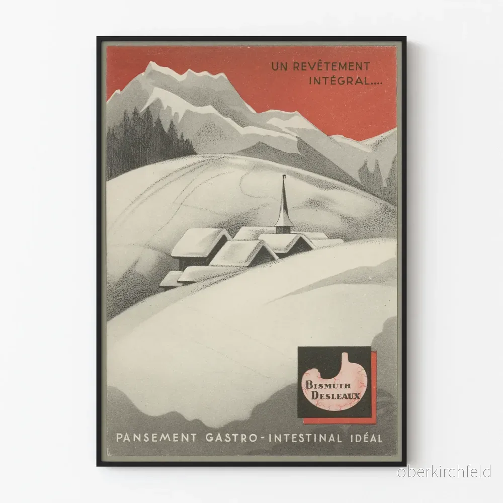 Vintageposter Bismuth Desleaux - Retro väggdekoration för gastrointestinala systemet