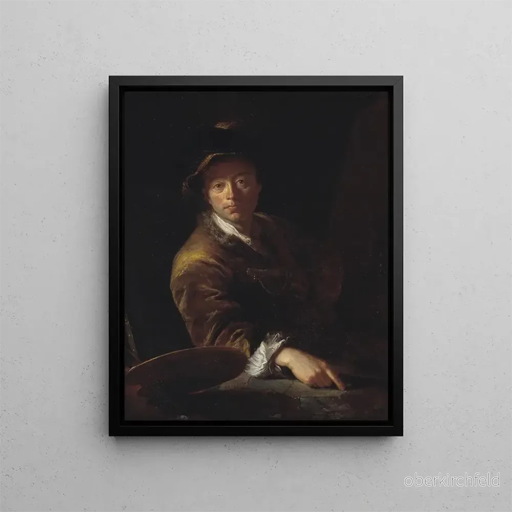 Målning av en troligen C. L. Agricola 1667-1719 - Antoine Pesne | Konsttryck