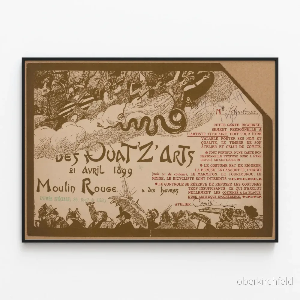 Gammal poster Quatz’arts vid Moulin Rouge 1899 Gammal poster Quatz’arts vid Moulin Rouge 1899