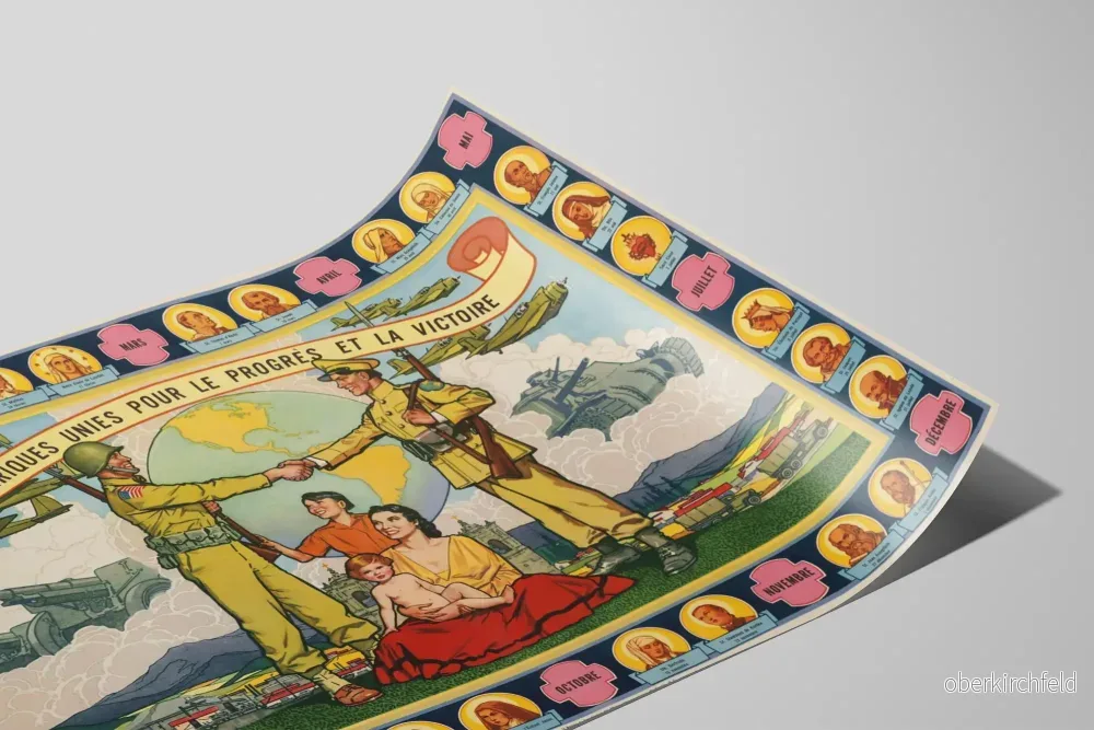 Vintageposter för Förenta Amerikas för Fortschritt och Seger - Bild 2