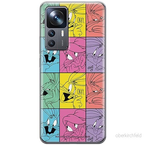ERT GROUP mobiltelefonfodral för Xiaomi 12T/ 12T pro/ K50 Ultra originalt och officiellt licensierat Looney Tunes mönster Bugs 026, fodral tillverkad av TPU plast 5905795093020