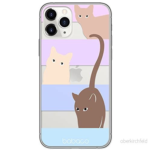 ERT GROUP mobiltelefonfodral för Iphone 11 PRO MAX originalt och officiellt licensierat Babaco mönster Cats 014 optimalt anpassad till formen på mobiltelefonen, gedeeltelijk transparant 5905131067166