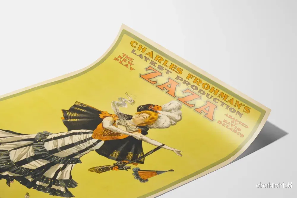Vintage teaterposter Zaza - Elegant väggdekoration - Bild 3