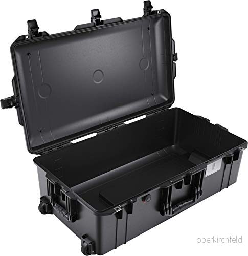 PELI 1615 Air lätt, extremt robust resväska för kamerautrustning, vattentät och dammsäker, 71 l volym, utan skuminlägg, färg: svart 19428176570
