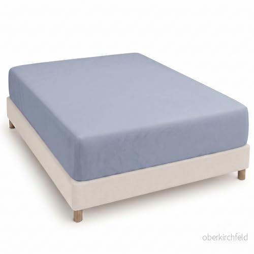 Degrees Home Kollektion dra på lakan 140 x 190 33 cm mikrofiberpolyester, giftfri Oeko Tex kvalitet, supermjuk gråblå 8432456214557