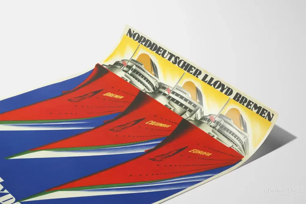 Vintageposter Lloyd Express Norddeutscher Lloyd Bremen - Bild 3
