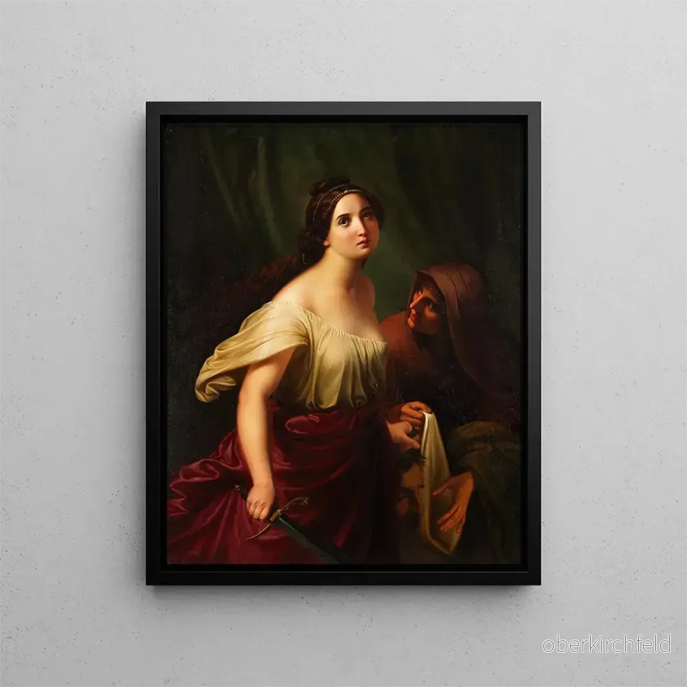 Målning Judith med Holofernes huvud - Adolf Gottlob Zimmermann | Konsttryck