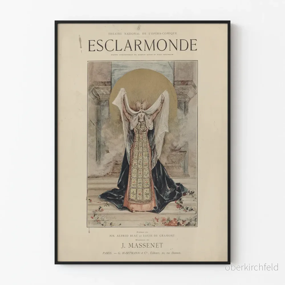 Originalposter av Esclarmonde av J. Massenet på Nationalteatern för Opera-Comique