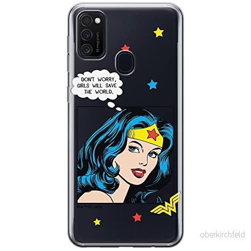 ERT GROUP mobiltelefonfodral för Samsung M21 originalt och officiellt licensierat DC mönster Wonder Woman 028 optimalt anpassad till formen på mobiltelefonen, gedeeltelijk transparant 5903932944006
