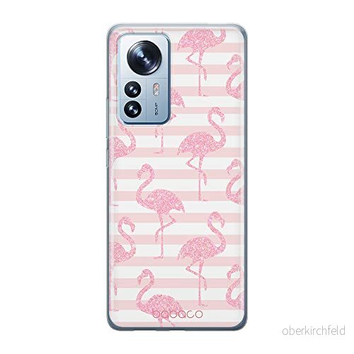 ERT GROUP mobiltelefonfodral för Xiaomi 12 / 12X originalt och officiellt licensierat Babaco mönster Flamingo 001 optimalt anpassad till formen på mobiltelefonen, fodral tillverkad av TPU plast 5905511480479