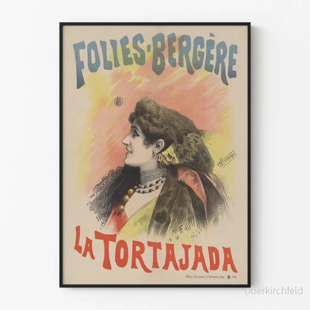 Vintageposter Folies Bergère La Tortajada Vintageposter Folies Bergère La Tortajada