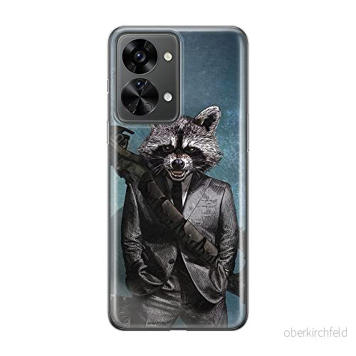 ERT GROUP mobiltelefonfodral för Oneplus NORD 2T 5G originalt och officiellt licensierat Marvel mönster Rocket 002 optimalt anpassad till formen på mobiltelefonen, fodral tillverkad av TPU plast 5905511279332