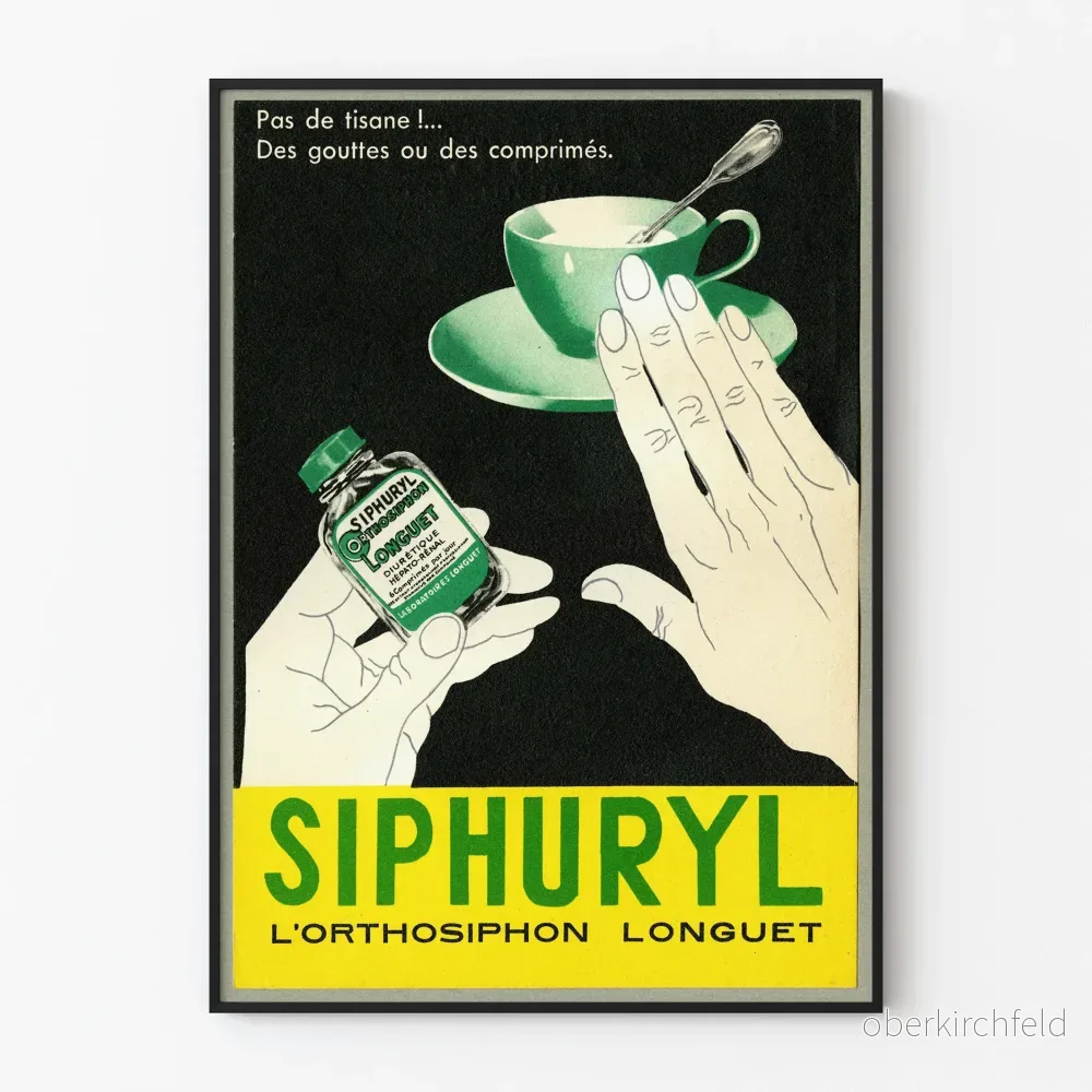 Vintage reklamposter Siphuryl Longuet - Retro väggdekoration