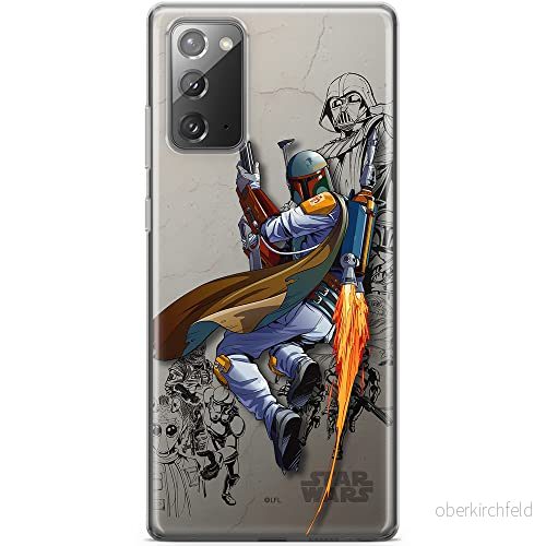 ERT GROUP mobiltelefonfodral för Samsung GALAXY NOTE 20 originalt och officiellt licensierat Star Wars mönster Boba Fett 003 anpassad till formen på mobiltelefonen, fodral tillverkad av TPU plast 5903040460443