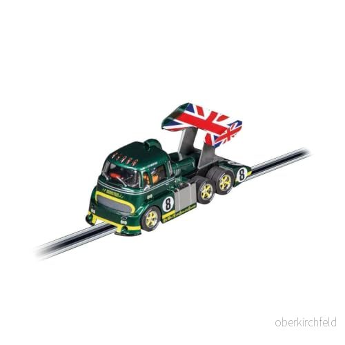 Carrera DIGITAL 132 20031093 Racetruck Cabover British Racing Green, No.8 Slotbil, Kraftfull racingupplevelse med brittisk racingtradition, skala 1:32, fordonsbelysning 4007486310933