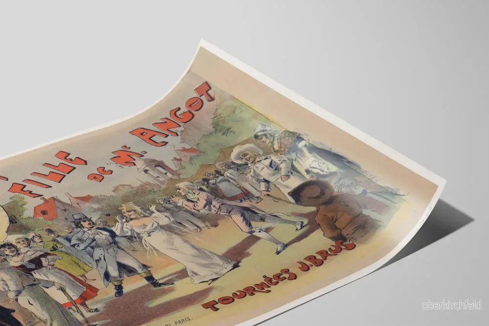 Vintageposter La Fille de Mme Angot - Väggdekoration för gammal teater - Bild 2