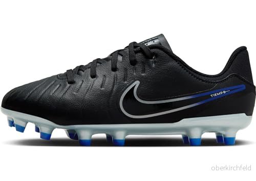 Nike Jr. Legend 10 Academy FG/MG Fotbollssko för barn, Black/Chrome/Hyper Royal, 33.5 196608061540