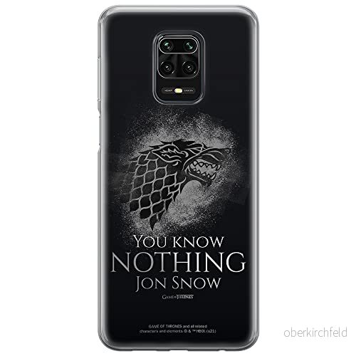 ERT GROUP mobiltelefonfodral för Xiaomi REDMI NOTE 9 PRO/ 9S originalt och officiellt licensierat Game od Thrones mönster of 020, fodral tillverkad av TPU plast 5903932694260