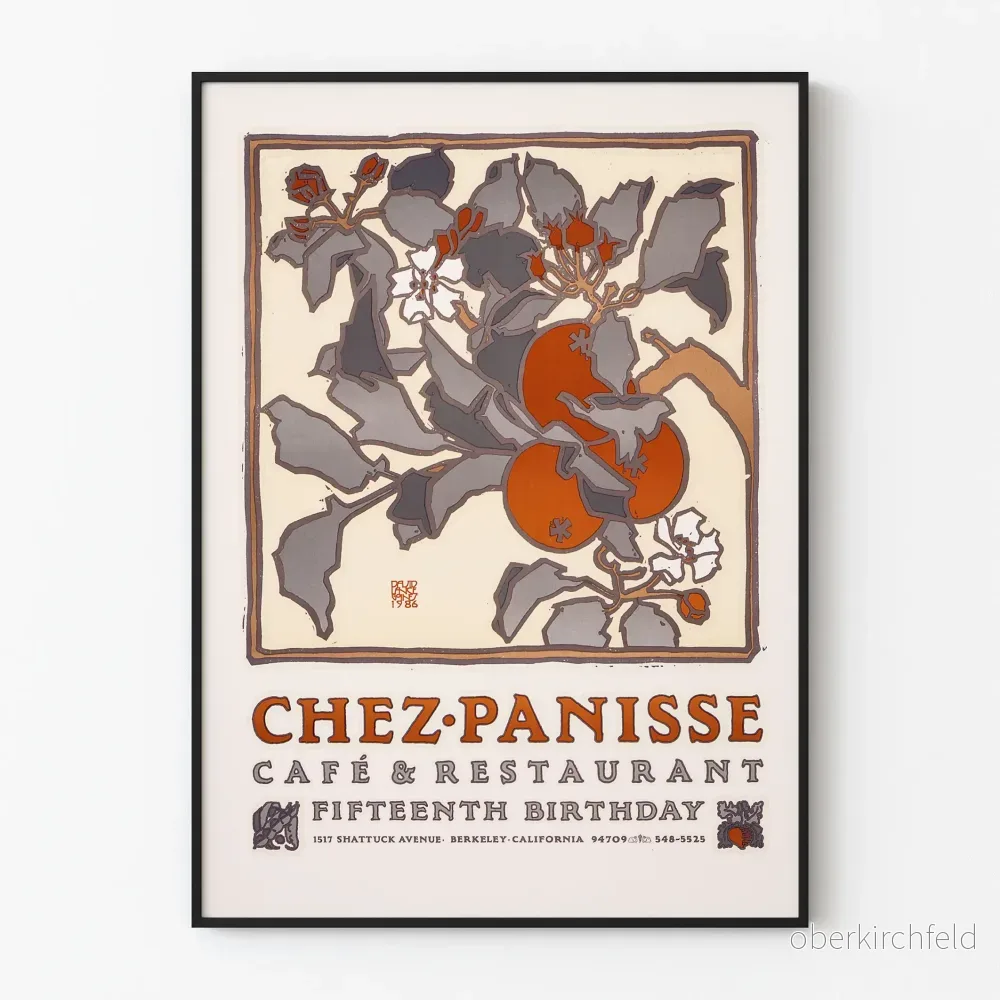 Dekorativ poster Chez Panisse Café & Restaurang 15-årsjubileum