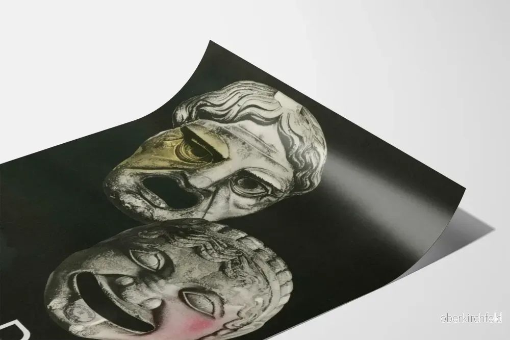 Vintageposter med teatermasker Fluobyl - Bild 3