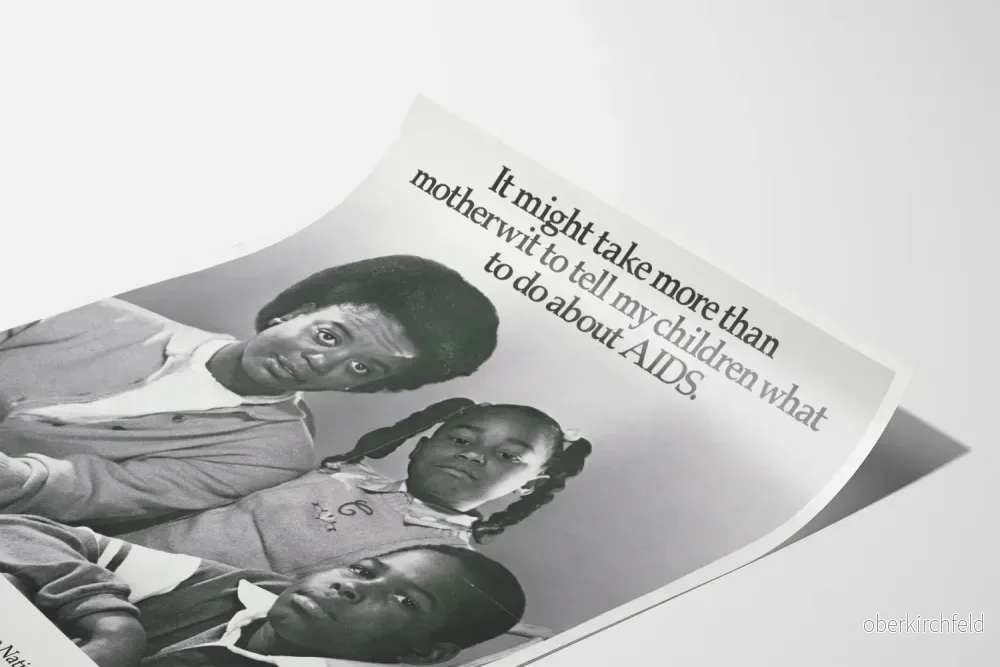 Informationsposter om AIDS med afroamerikansk familj - Bild 3