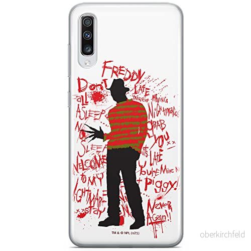 ERT GROUP mobiltelefonfodral för Samsung A70 originalt och officiellt licensierat Horror mönster Nightmare of Elm Street 010 anpassad till formen på mobiltelefonen, fodral tillverkad av TPU plast 5905511092313