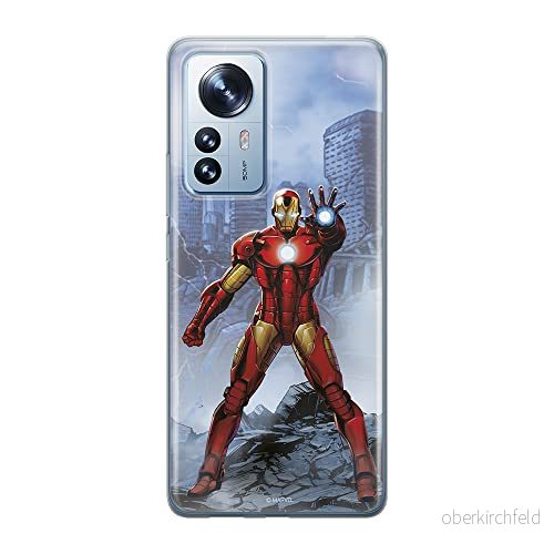 ERT GROUP mobiltelefonfodral för Xiaomi 12 PRO originalt och officiellt licensierat Marvel mönster Iron Man 006 optimalt anpassad till formen på mobiltelefonen, fodral tillverkad av TPU plast 5905511515423