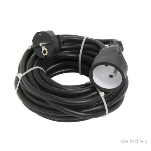 Elektrisk förlängning av uttaget 10 m HO5VVF 3g1.5 svart 2P+T 16 AMP 335263 Debflex 3142183352631