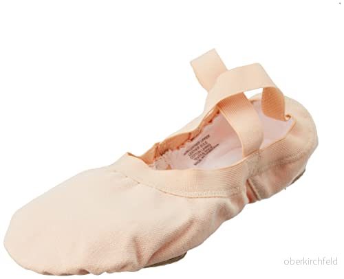 Bloch Dance Dam Pro elastisk kanvas delad sula balettsko/toffel, Rosa, 34 EU 688478006580
