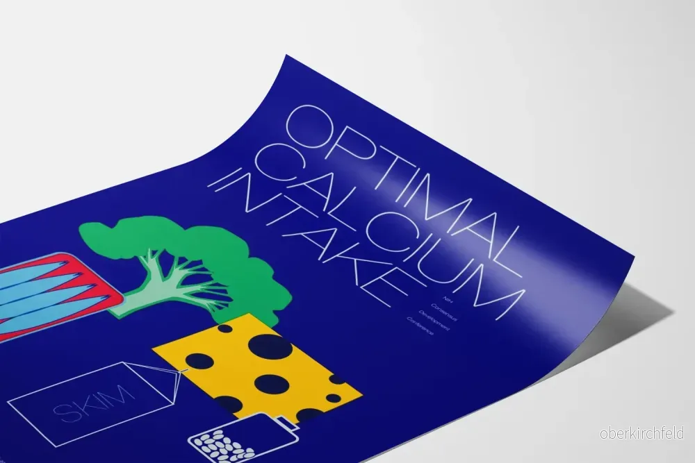 Väggdekorationsposter Optimal Calcium Intake – Vintage design för hälsa och näring - Bild 3