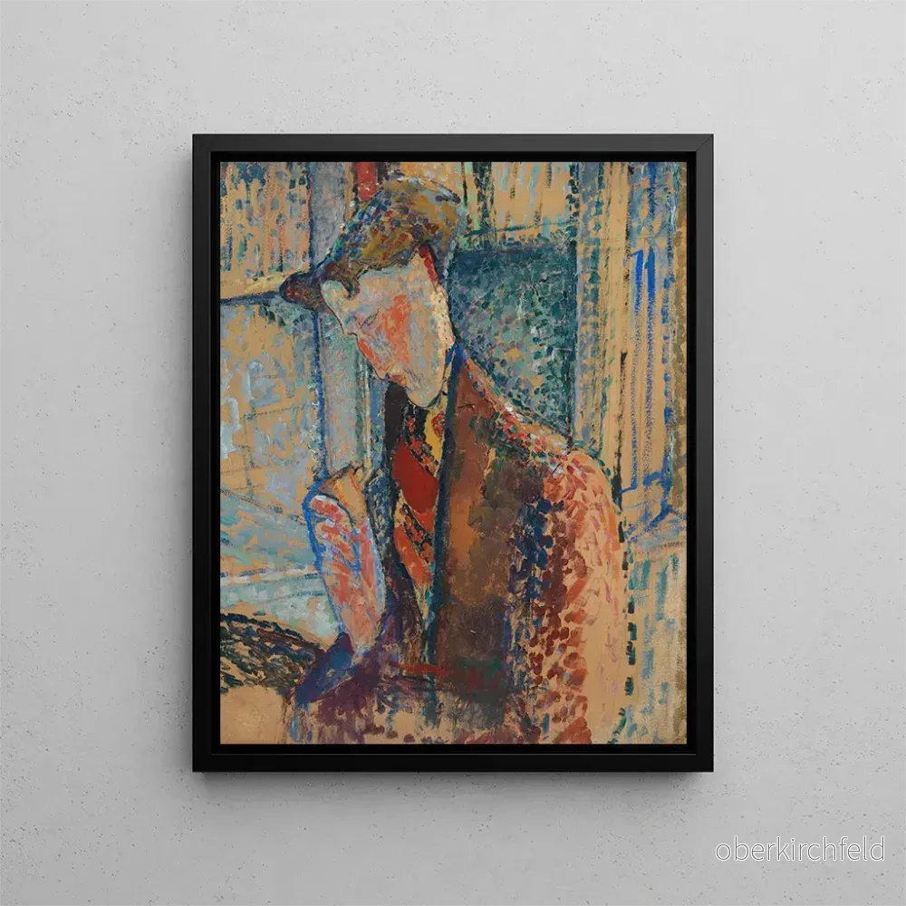 Målning Studie av drömmande för porträttet av Frank Burty Haviland – Amedeo Modigliani | Konsttryck Målning Studie av drömmande för porträttet av Frank Burty Haviland – Amedeo Modigliani | Konsttryck
