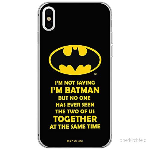 ERT GROUP mobiltelefonfodral för Iphone X/XS originalt och officiellt licensierat DC mönster Batman 053 optimalt anpassad till formen på mobiltelefonen, fodral tillverkad av TPU plast 5905131550866