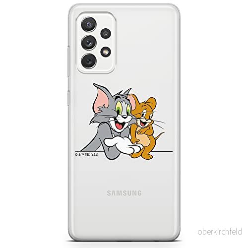 ERT GROUP mobiltelefonfodral för Samsung A73 5G originalt och officiellt licensierat Tom and Jerry mönster 005 optimalt anpassad till formen på mobiltelefonen, gedeeltelijk transparant 5904805519772