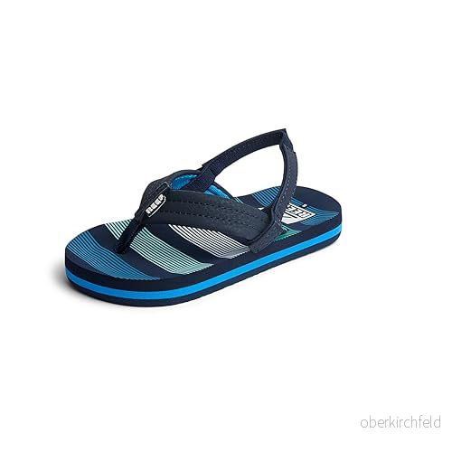Reef Little Ahi, flip flops, 24 EU, Mörkblå, grön, EU 195333903033