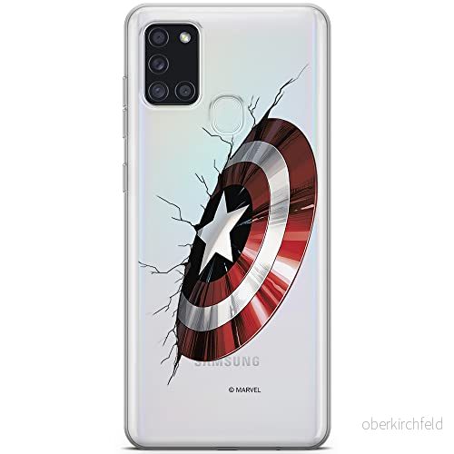 ERT GROUP mobiltelefonfodral för Samsung A21s originalt och officiellt licensierat Marvel mönster Captain America 023 optimalt anpassad till formen på mobiltelefonen, gedeeltelijk transparant 5903040257746