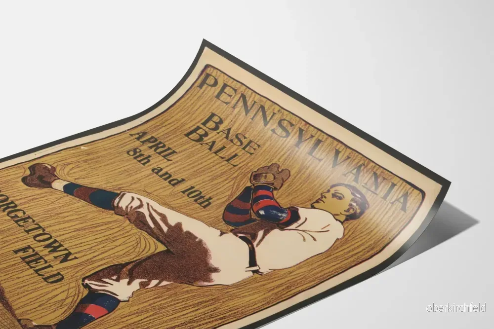 Vintageposter av basebollmatchen Pennsylvania mot Georgetown - Bild 3