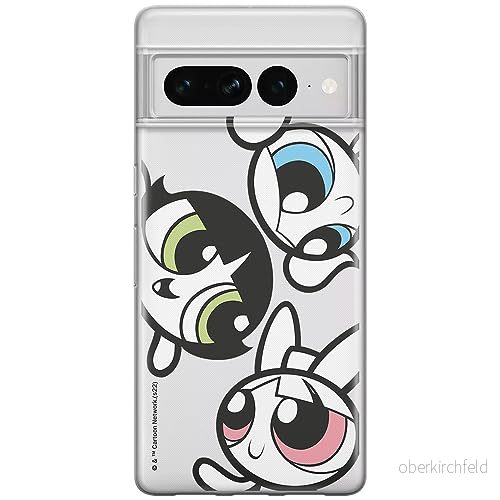 ERT GROUP mobiltelefonfodral för Google PIXEL 7 PRO originalt och officiellt licensierat The Powerpuff Girls mönster 014 optimalt anpassad till formen på mobiltelefonen, gedeeltelijk transparant 5905795176327