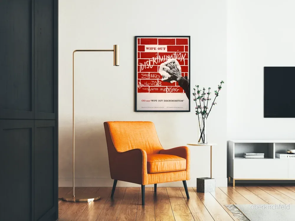 Väggposter i vintage stil mot diskriminering, röd och vit - Bild 2