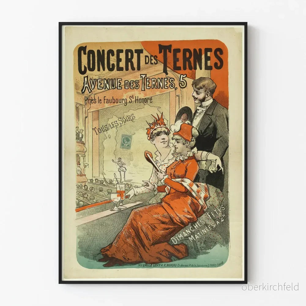 Vintageposter av Ternes-konserten - Nostalgisk väggdekoration