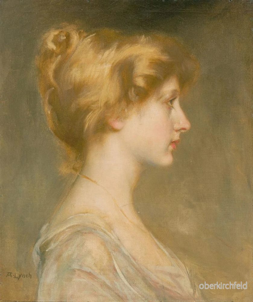 Målning porträtt av en blond kvinna - Albert Lynch | Konsttryck - Bild 2