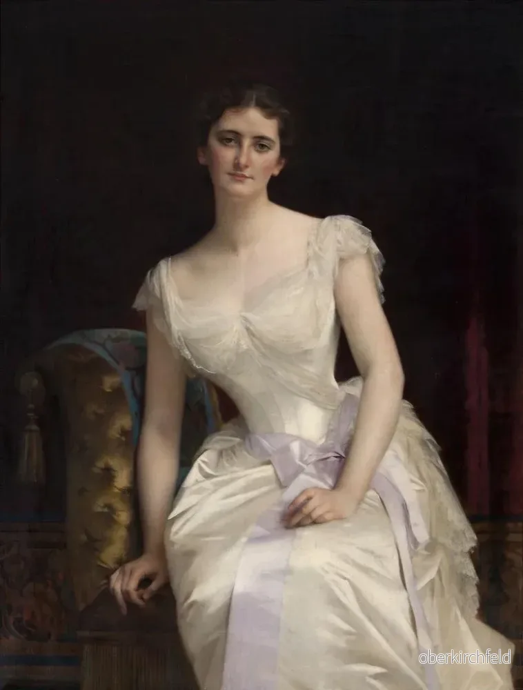 Målning porträtt av Mary Victoria Leiter, framtida Lady Curzon de Kedleston, vicekung av Indien - Alexandre Cabanel | Konsttryck - Bild 2