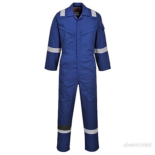 Portwest FR21 Lätt Anti-Statisk Flamsäker Overall 210g Kunglig Blå, XS 5036108271283