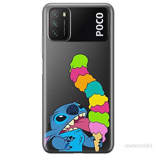 ERT GROUP mobiltelefonfodral för Xiaomi REDMI 9T/ POCO M3 originalt och officiellt licensierat Disney mönster Stitch 015 optimalt anpassad till formen på mobiltelefonen, gedeeltelijk transparant 5905131214157