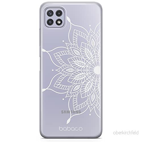 ERT GROUP mobiltelefonfodral för Samsung A22 5G originalt och officiellt licensierat Babaco mönster Mandalas 004 Vit optimalt anpassad till formen på mobiltelefonen, gedeeltelijk transparant 5904805832055