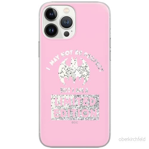 ERT GROUP mobiltelefonfodral för Apple Iphone 13 PRO MAX originalt och officiellt licensierat DC mönster Bat Girl 008 Vit optimalt anpassad till formen på mobiltelefonen, med glitter overflow effekt 5904805763618