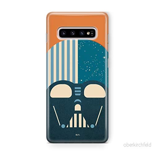 ERT GROUP mobiltelefonfodral för Samsung S10 PLUS originalt och officiellt licensierat Star Wars mönster Darth Vader 025 Vit anpassad till formen på mobiltelefonen, fodral tillverkad av TPU plast 5903537292526