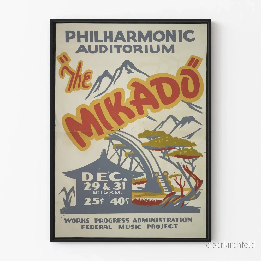 Vintageposter The Mikado Philharmonic Auditorium